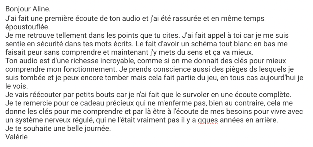 Temoignage_ValerieRicard Témoignage de cliente en Design humain